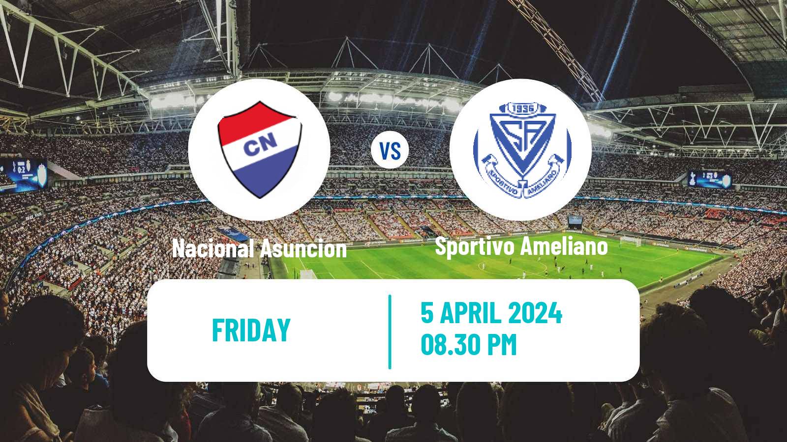 Soccer Paraguayan Primera Division Nacional Asuncion - Sportivo Ameliano