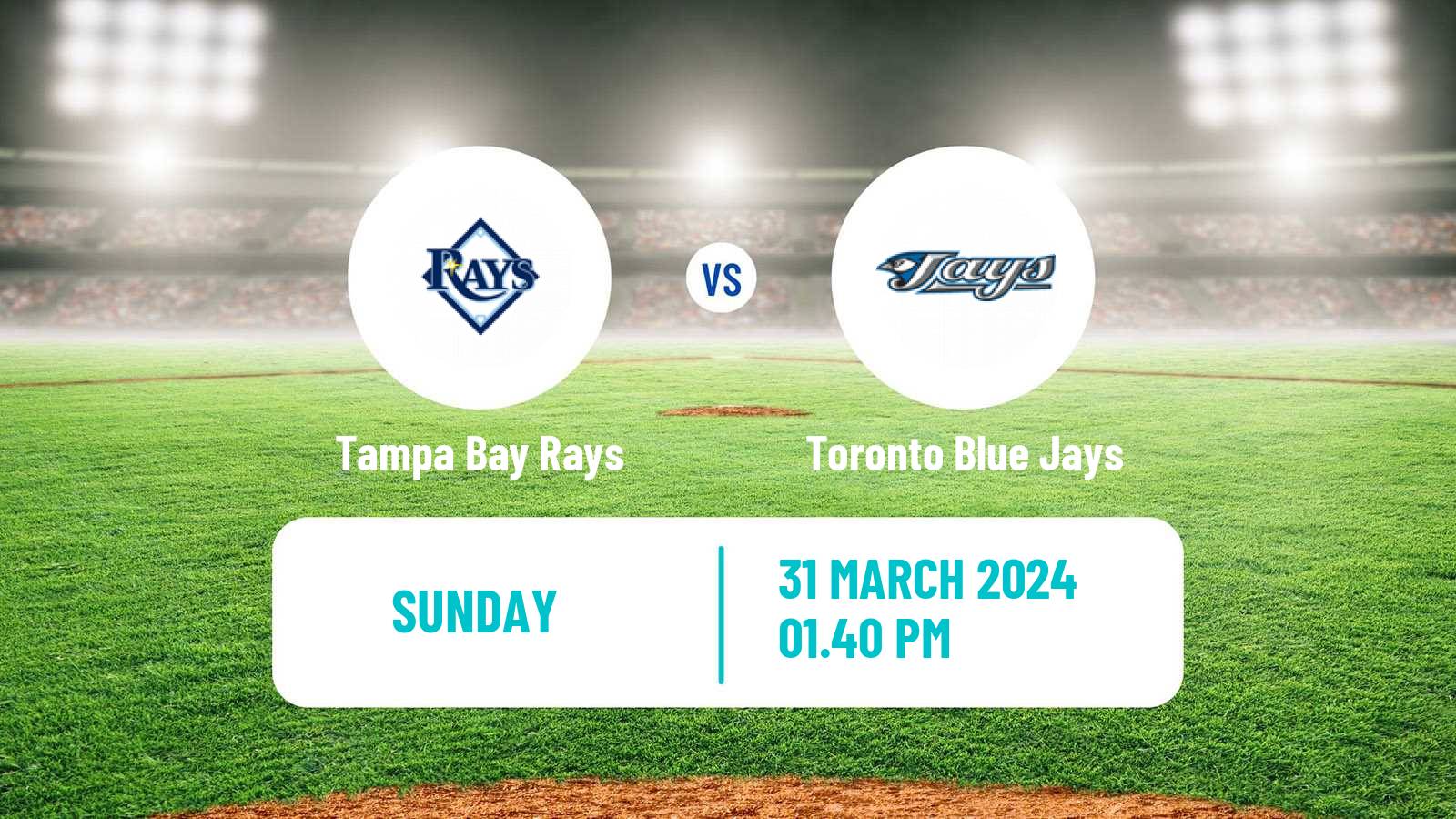 Baseball MLB Tampa Bay Rays - Toronto Blue Jays