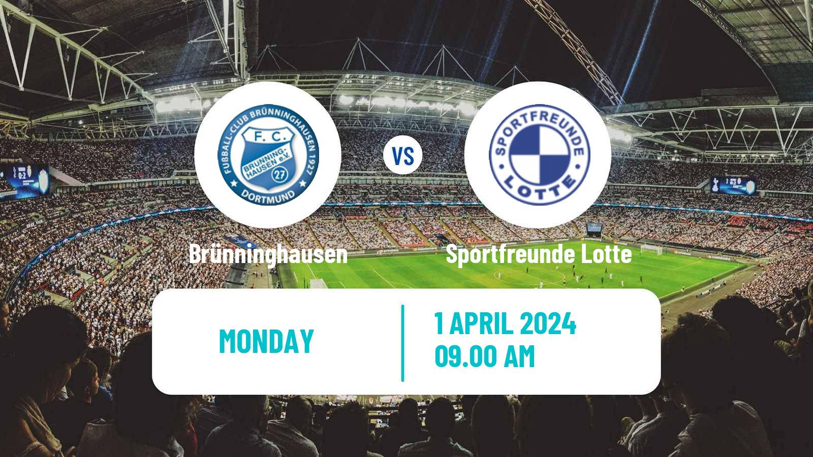 Soccer German Oberliga Westfalen Brünninghausen - Sportfreunde Lotte