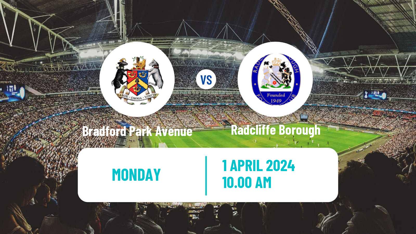 Soccer English NPL Premier Division Bradford Park Avenue - Radcliffe Borough