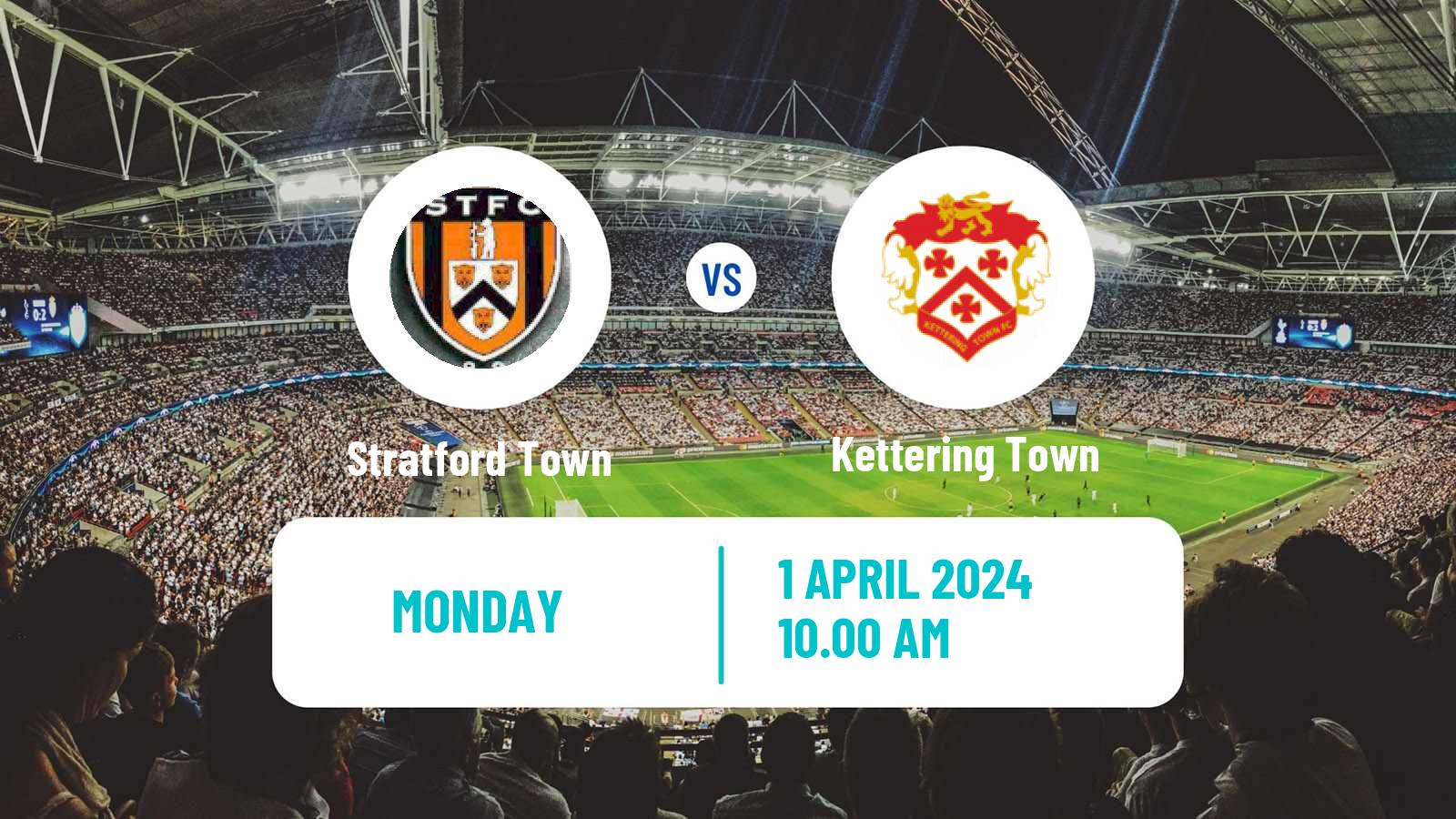 Soccer English Southern League Central Division Stratford Town - Kettering Town