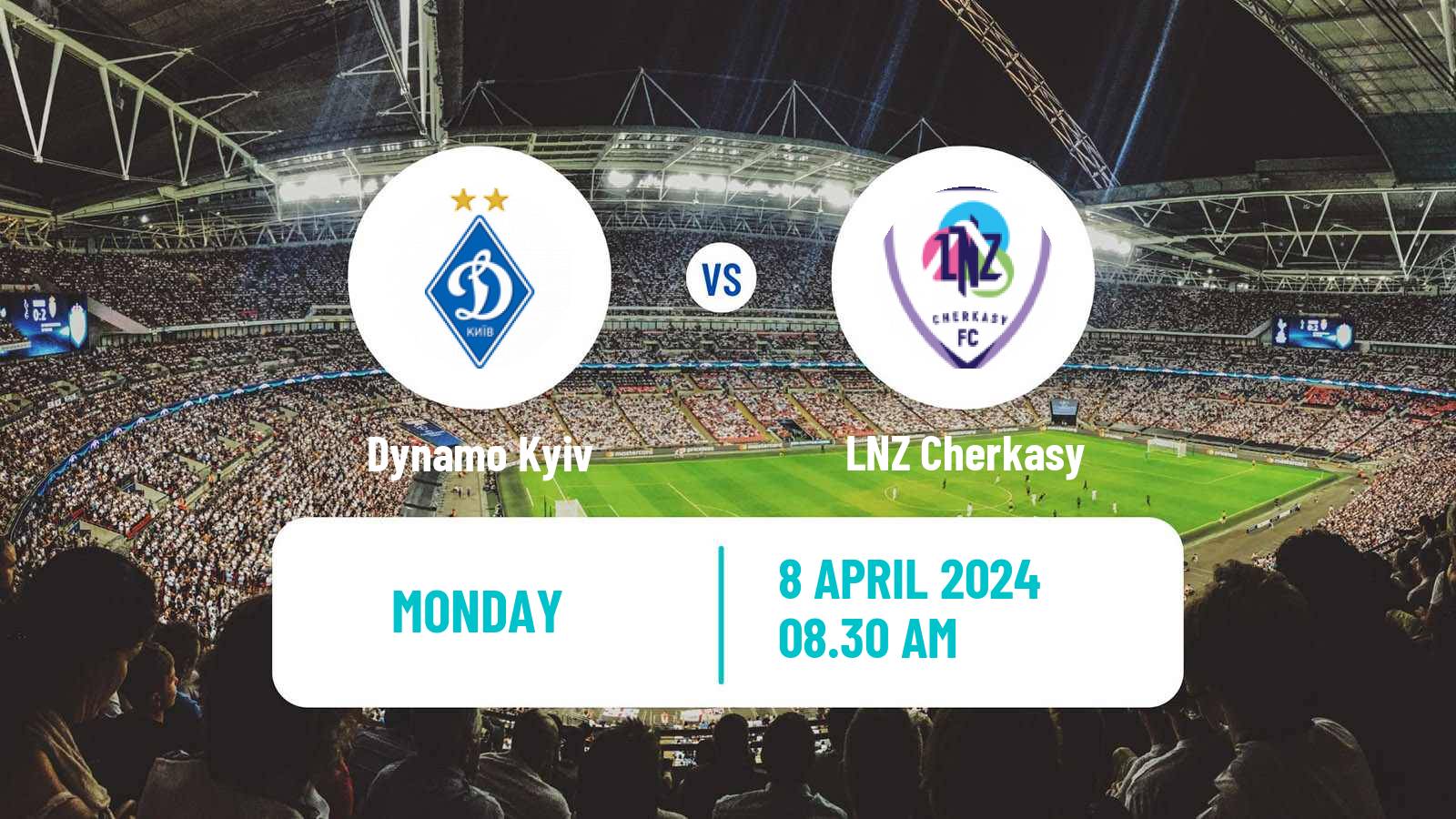 Soccer Ukrainian Premier League Dynamo Kyiv - LNZ Cherkasy
