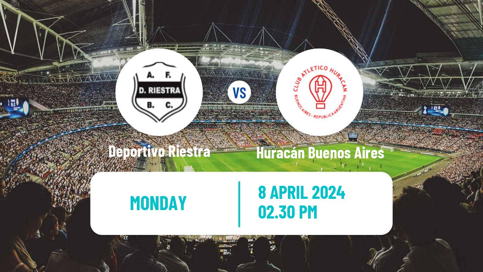 Soccer Argentinian Copa de la Liga Profesional Deportivo Riestra - Huracán Buenos Aires