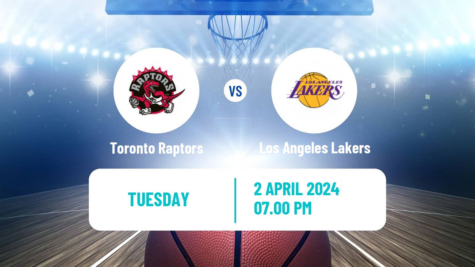 Basketball NBA Toronto Raptors - Los Angeles Lakers