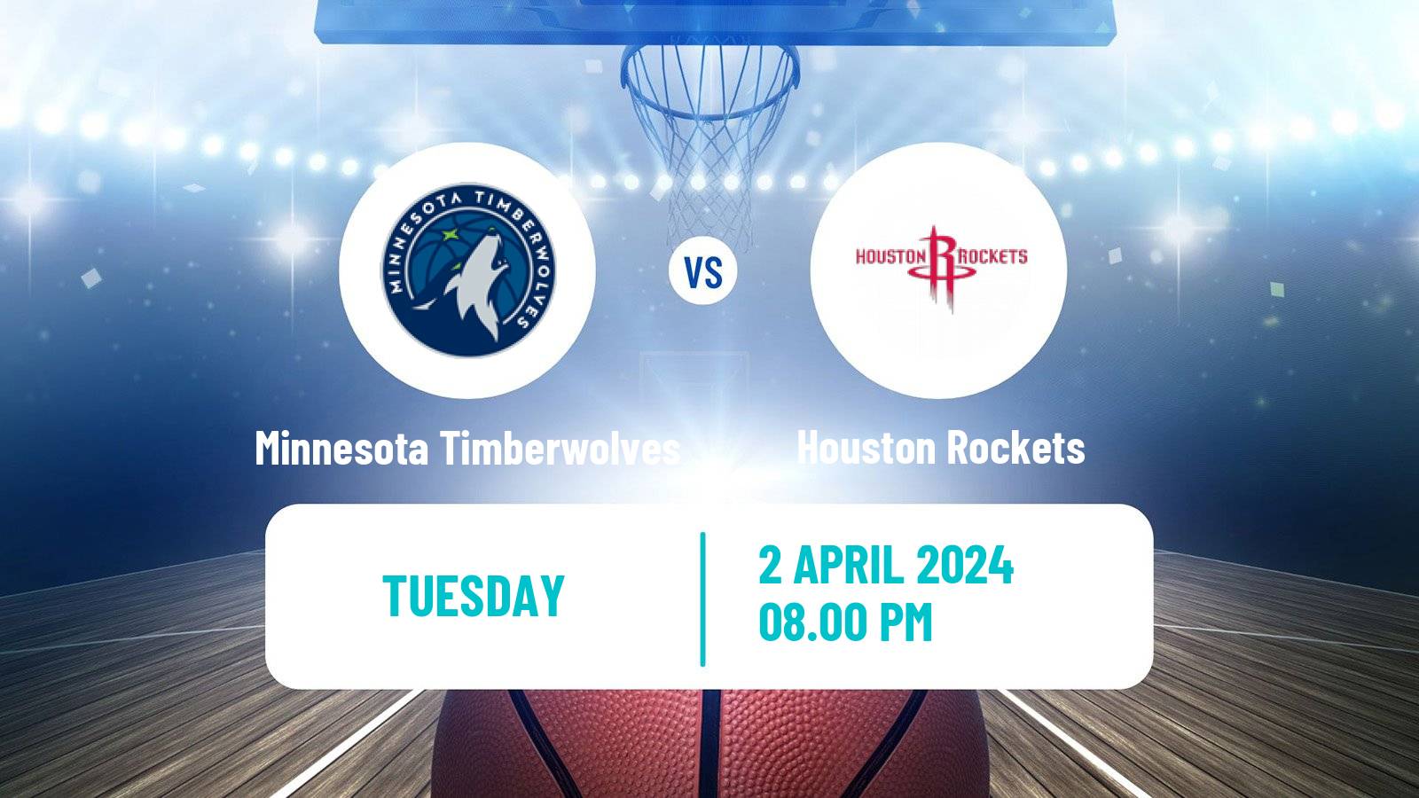 Basketball NBA Minnesota Timberwolves - Houston Rockets