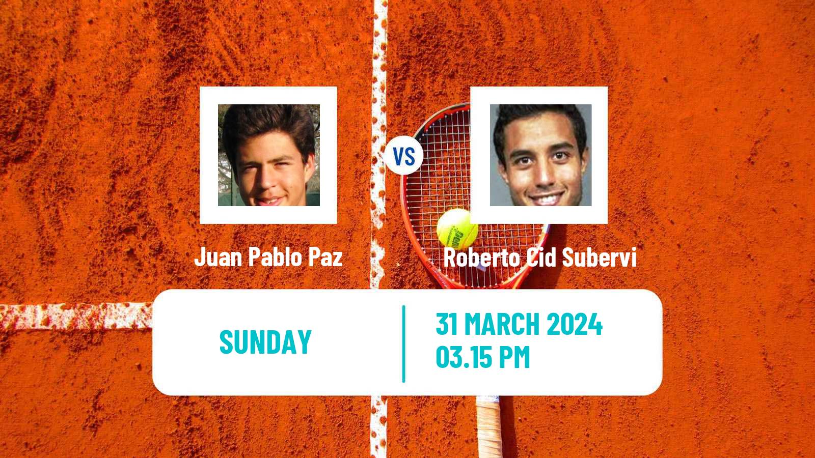 Tennis Mexico City Challenger Men Juan Pablo Paz - Roberto Cid Subervi
