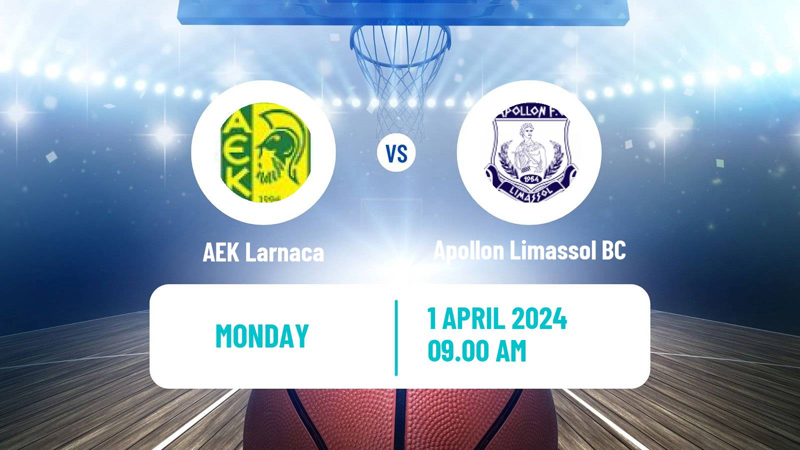 Basketball Cypriot Division A Basketball AEK Larnaca - Apollon Limassol BC