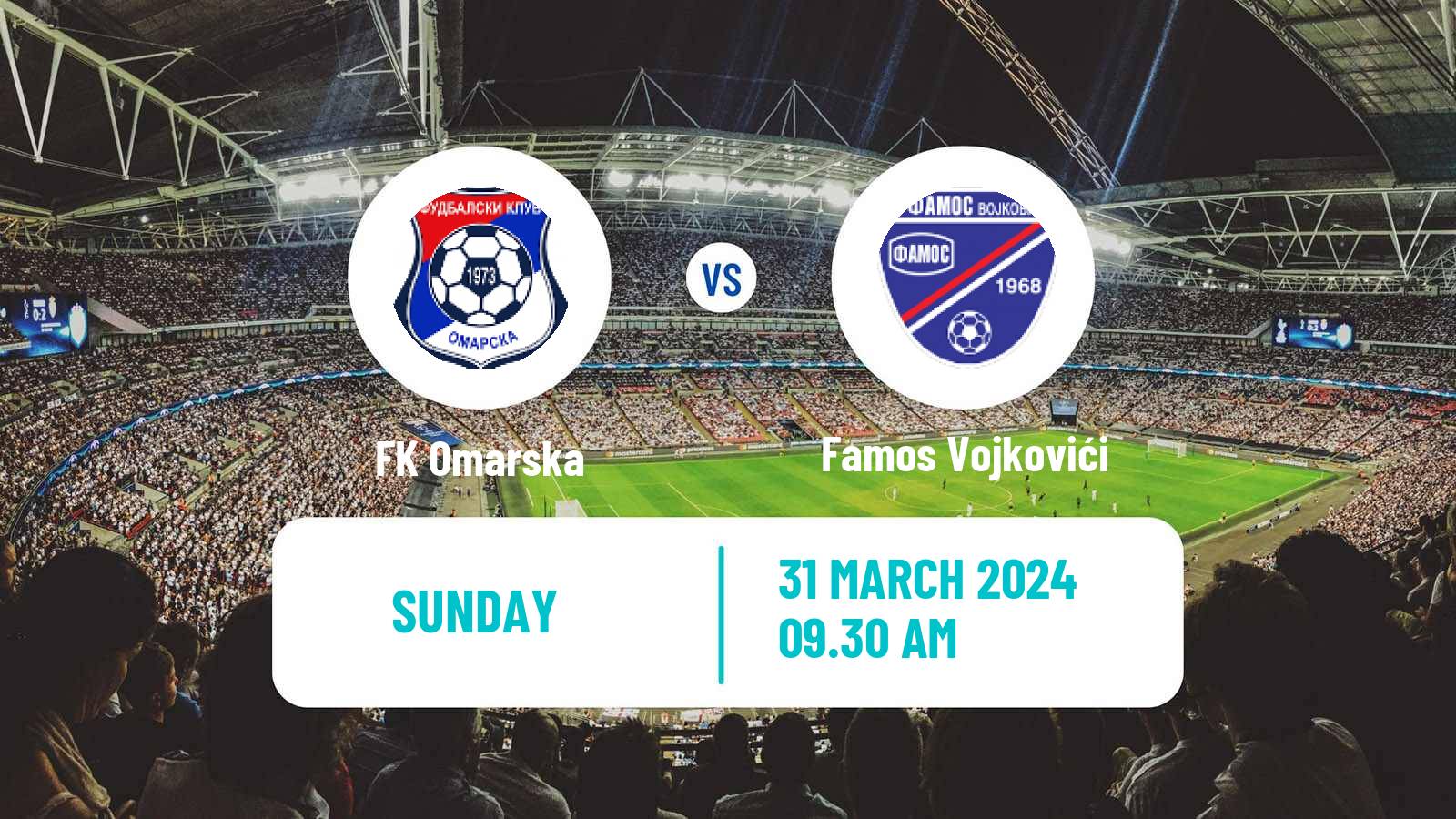 Soccer Bosnian Prva Liga RS Omarska - Famos Vojkovići