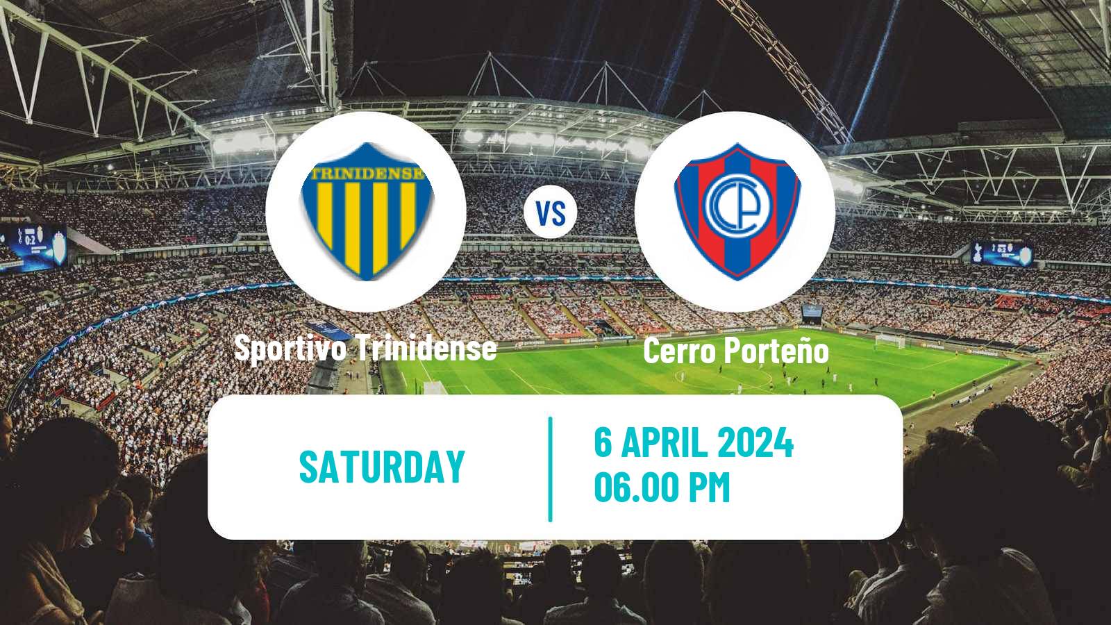 Soccer Paraguayan Primera Division Sportivo Trinidense - Cerro Porteño