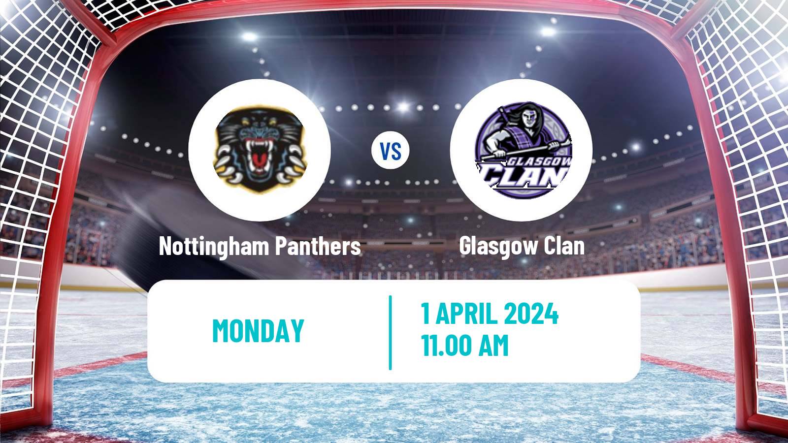 Hockey United Kingdom Elite League Nottingham Panthers - Glasgow Clan