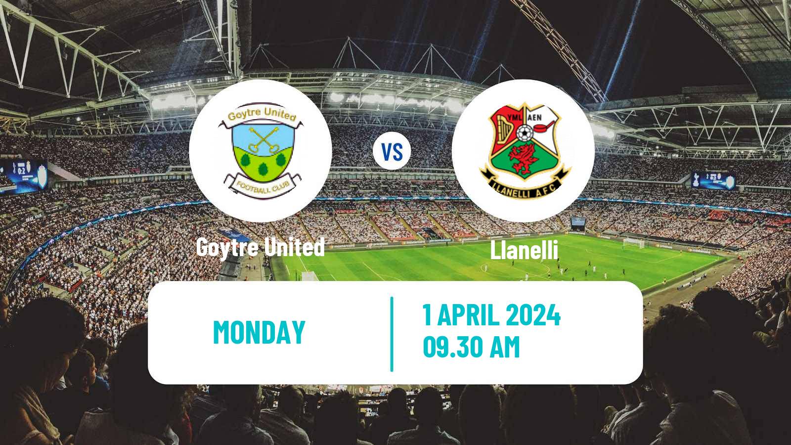 Soccer Welsh Cymru South Goytre United - Llanelli