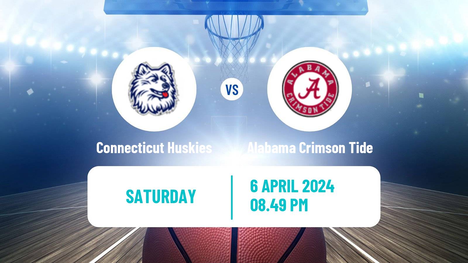 Basketball NCAA College Basketball Connecticut Huskies - Alabama Crimson Tide