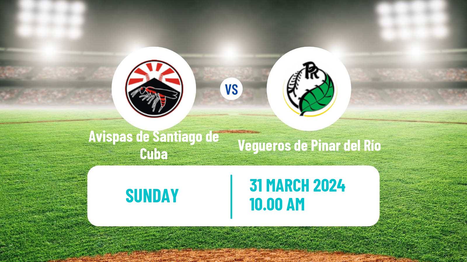 Baseball Cuba Serie Nacional Baseball Avispas de Santiago de Cuba - Vegueros de Pinar del Río