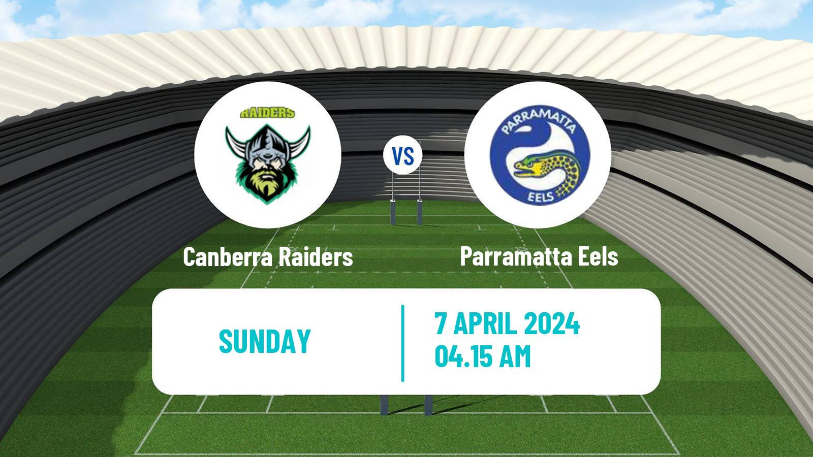 Rugby league Australian NRL Canberra Raiders - Parramatta Eels