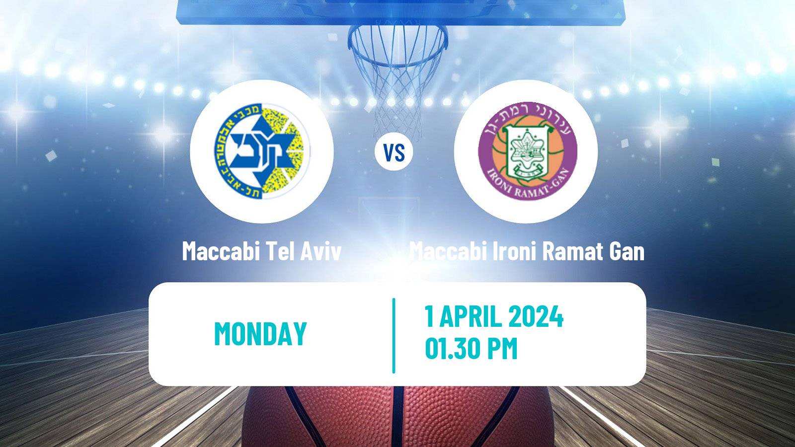 Basketball Israeli Cup Basketball Maccabi Tel Aviv - Maccabi Ironi Ramat Gan