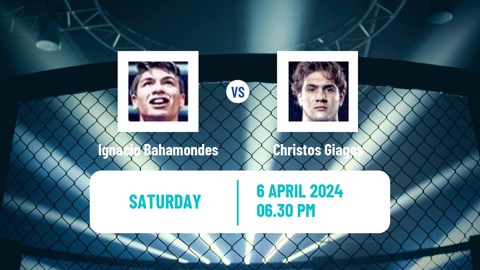 MMA Lightweight UFC Men Ignacio Bahamondes - Christos Giagos