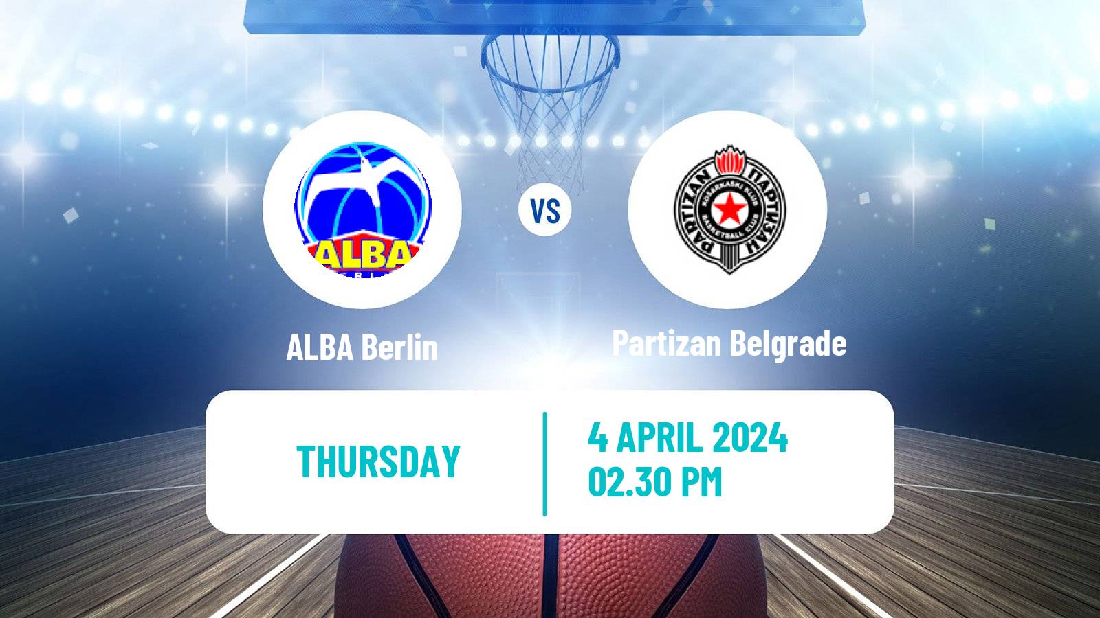 Basketball Euroleague ALBA Berlin - Partizan Belgrade