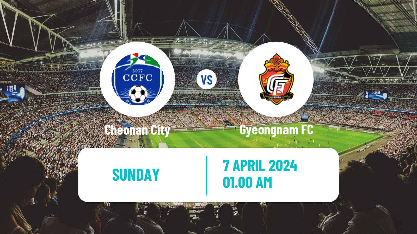 Soccer South Korean K-League 2 Cheonan City - Gyeongnam
