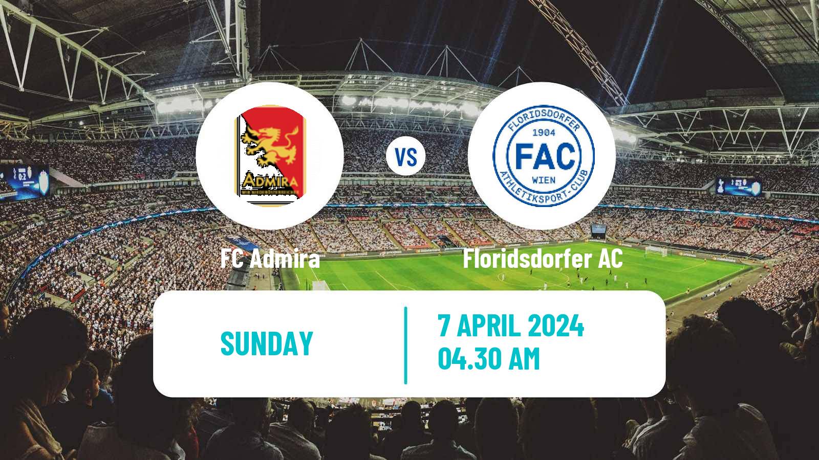 Soccer Austrian 2 Liga Admira - Floridsdorfer AC