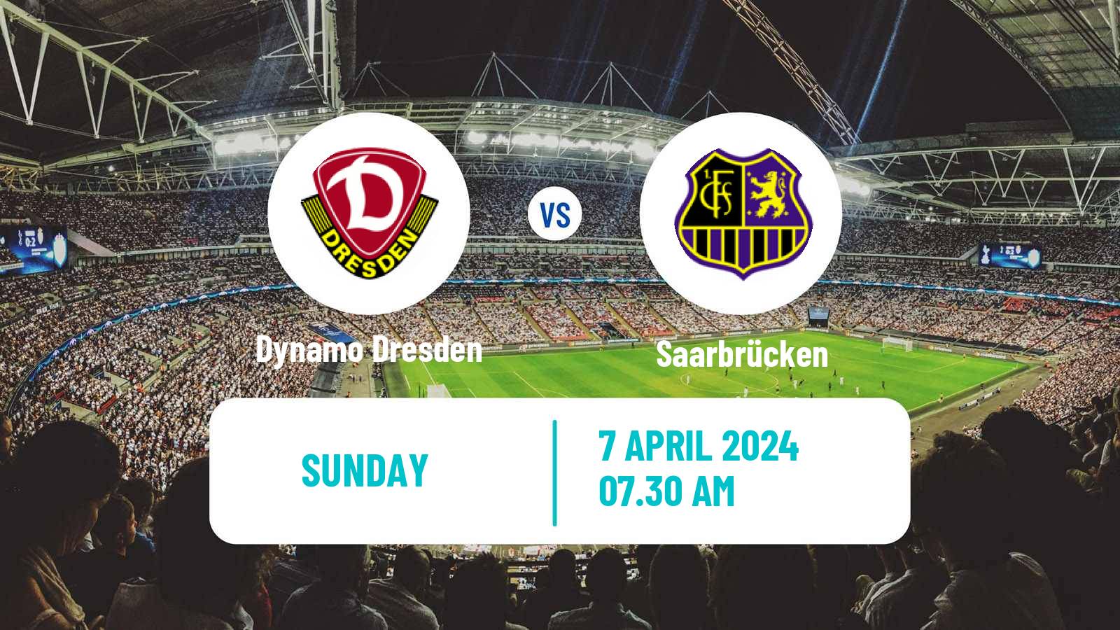 Soccer German 3 Bundesliga Dynamo Dresden - Saarbrücken