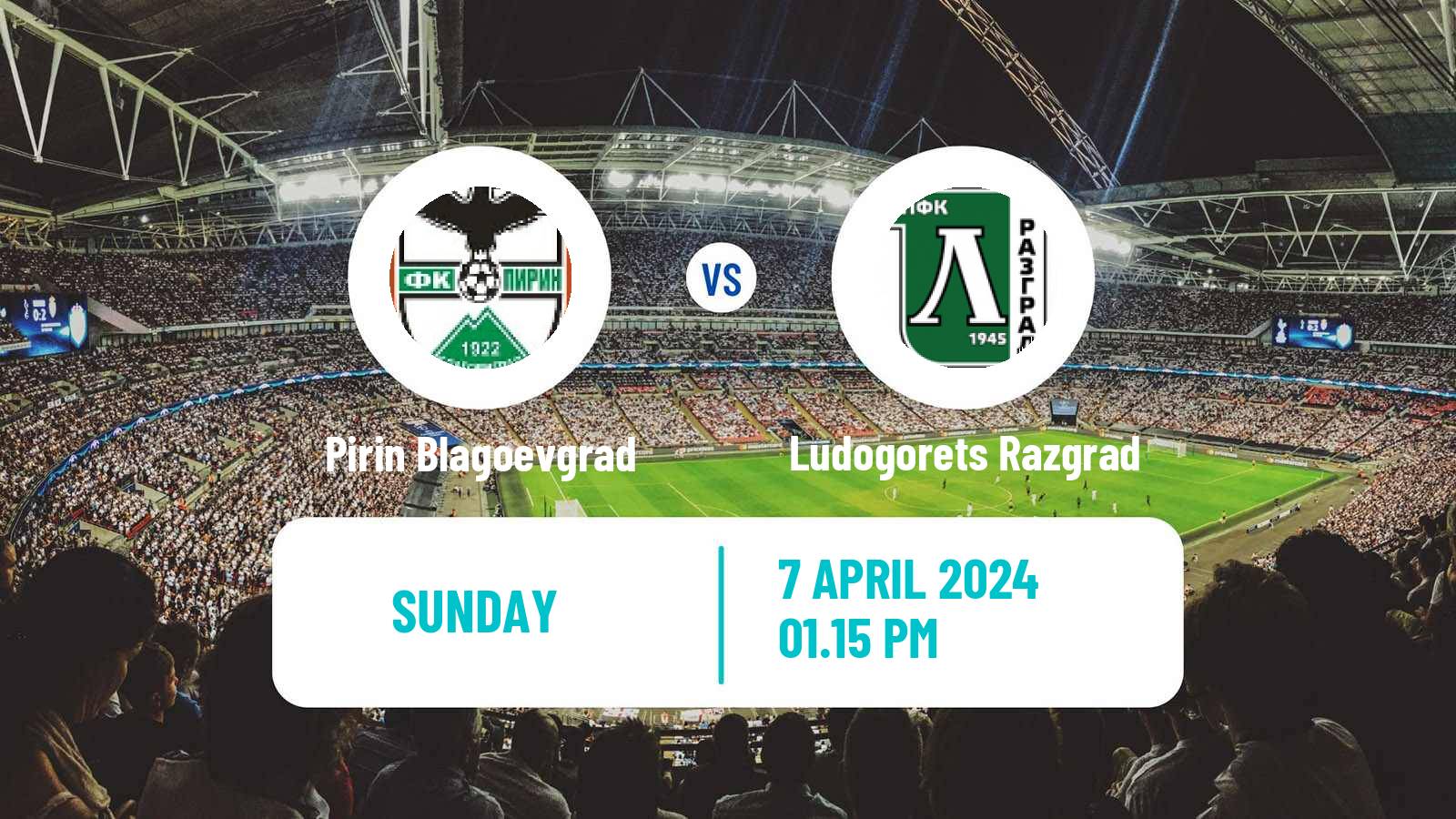 Soccer Bulgarian Parva Liga Pirin Blagoevgrad - Ludogorets Razgrad