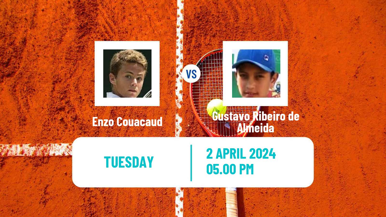 Tennis Florianopolis Challenger Men Enzo Couacaud - Gustavo Ribeiro de Almeida