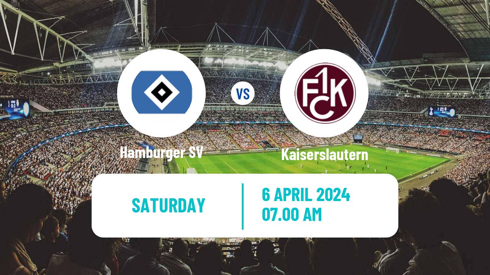 Soccer German 2 Bundesliga Hamburger SV - Kaiserslautern
