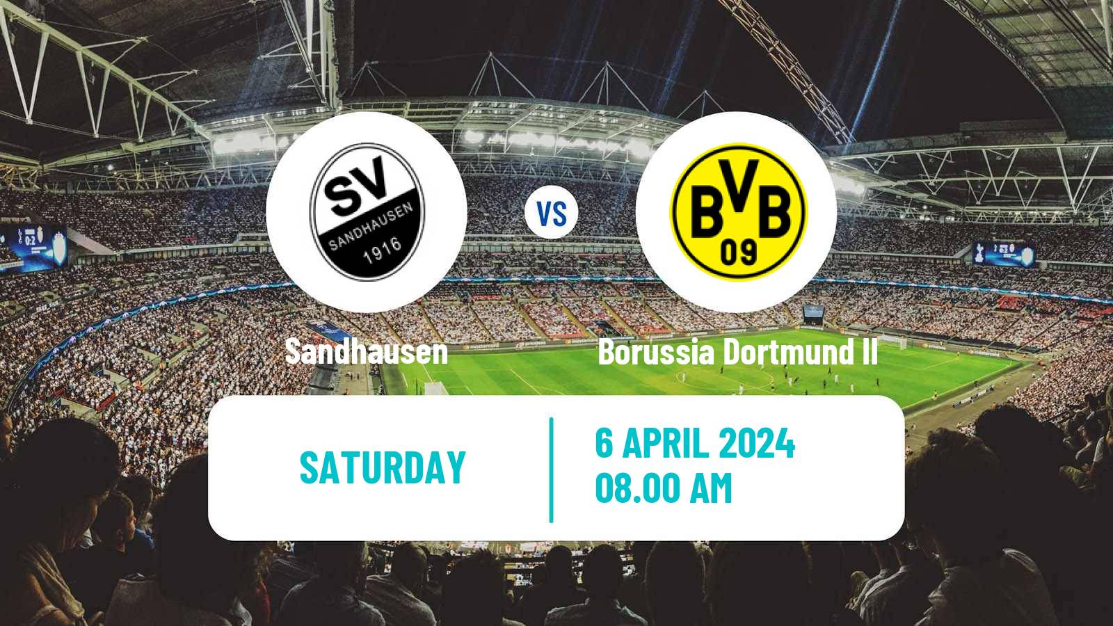 Soccer German 3 Bundesliga Sandhausen - Borussia Dortmund II