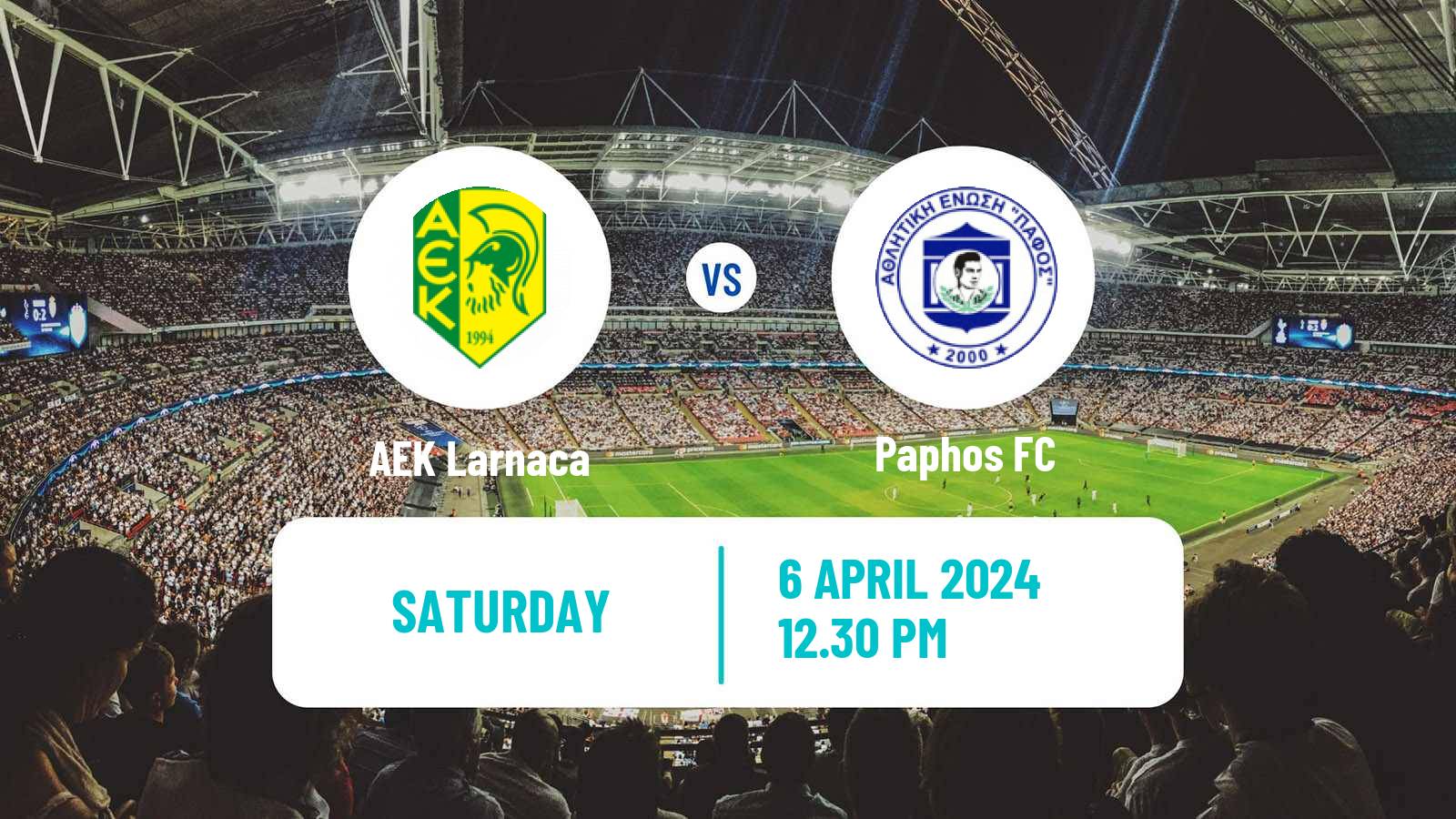 Soccer Cypriot First Division AEK Larnaca - Paphos