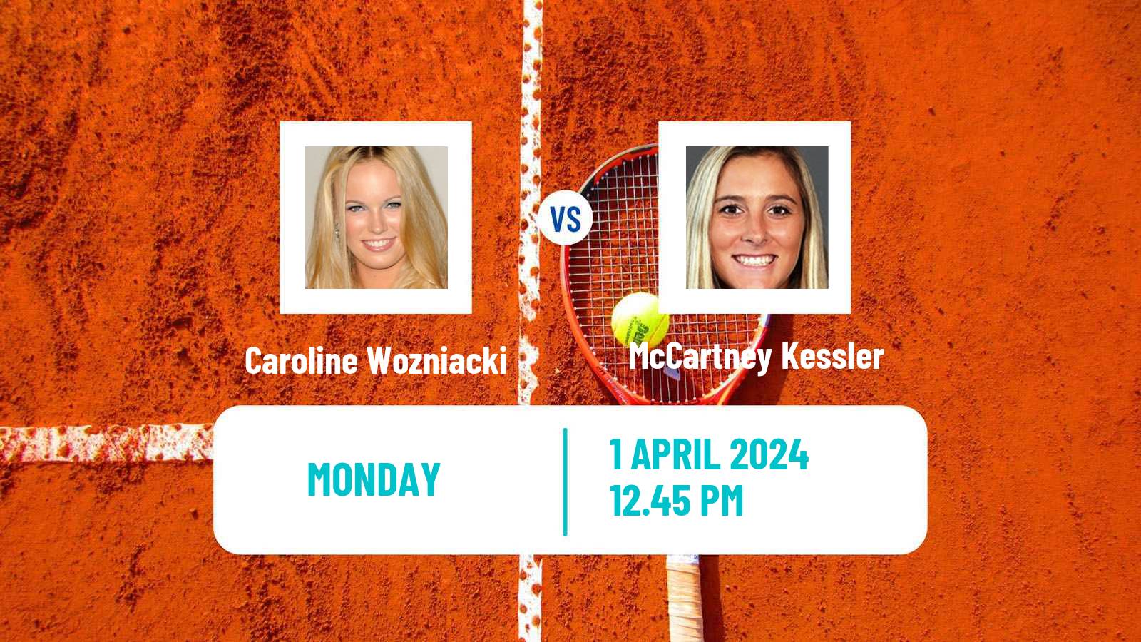 Tennis WTA Charleston Caroline Wozniacki - McCartney Kessler