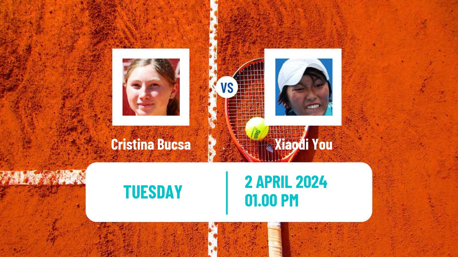 Tennis WTA Bogota Cristina Bucsa - Xiaodi You