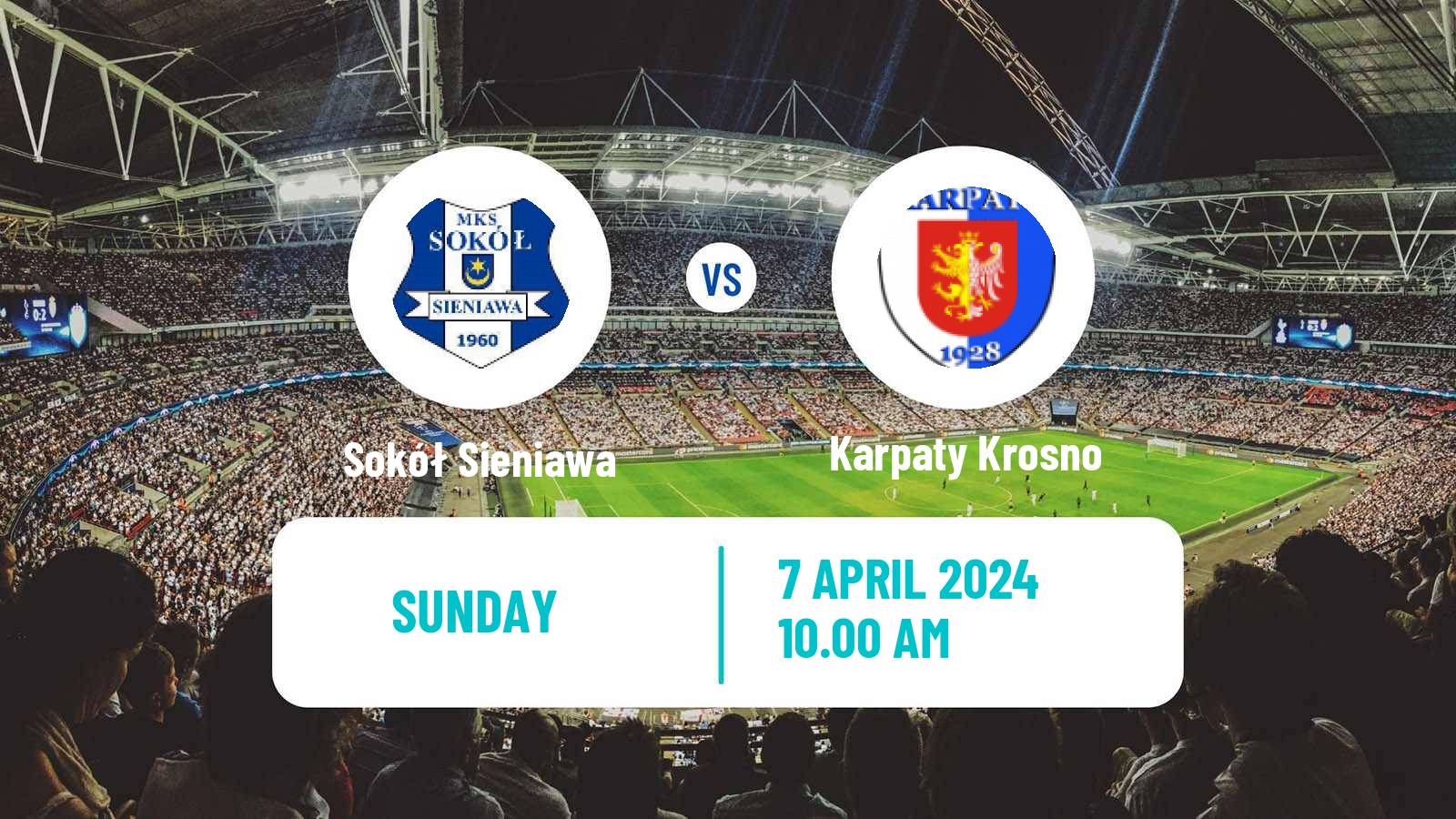 Soccer Polish Division 3 - Group IV Sokół Sieniawa - Karpaty Krosno