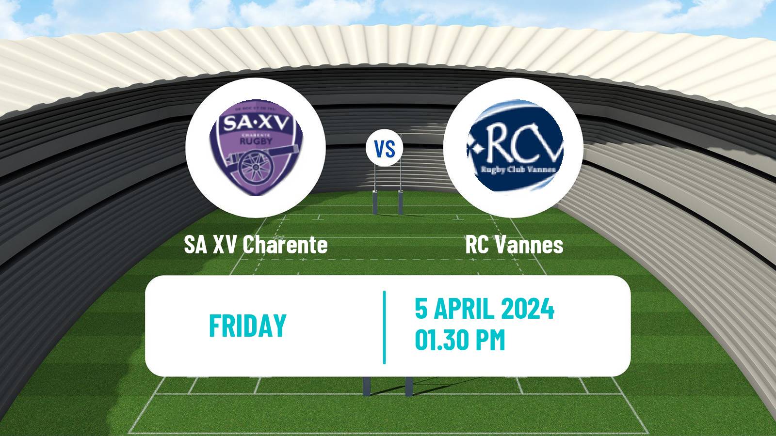 Rugby union French Pro D2 SA XV Charente - Vannes