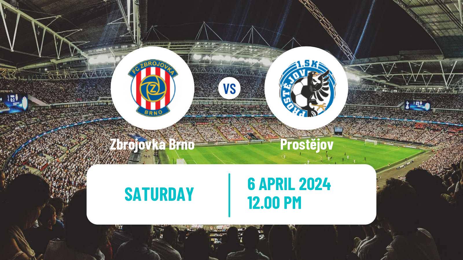 Soccer Czech Division 2 Zbrojovka Brno - Prostějov