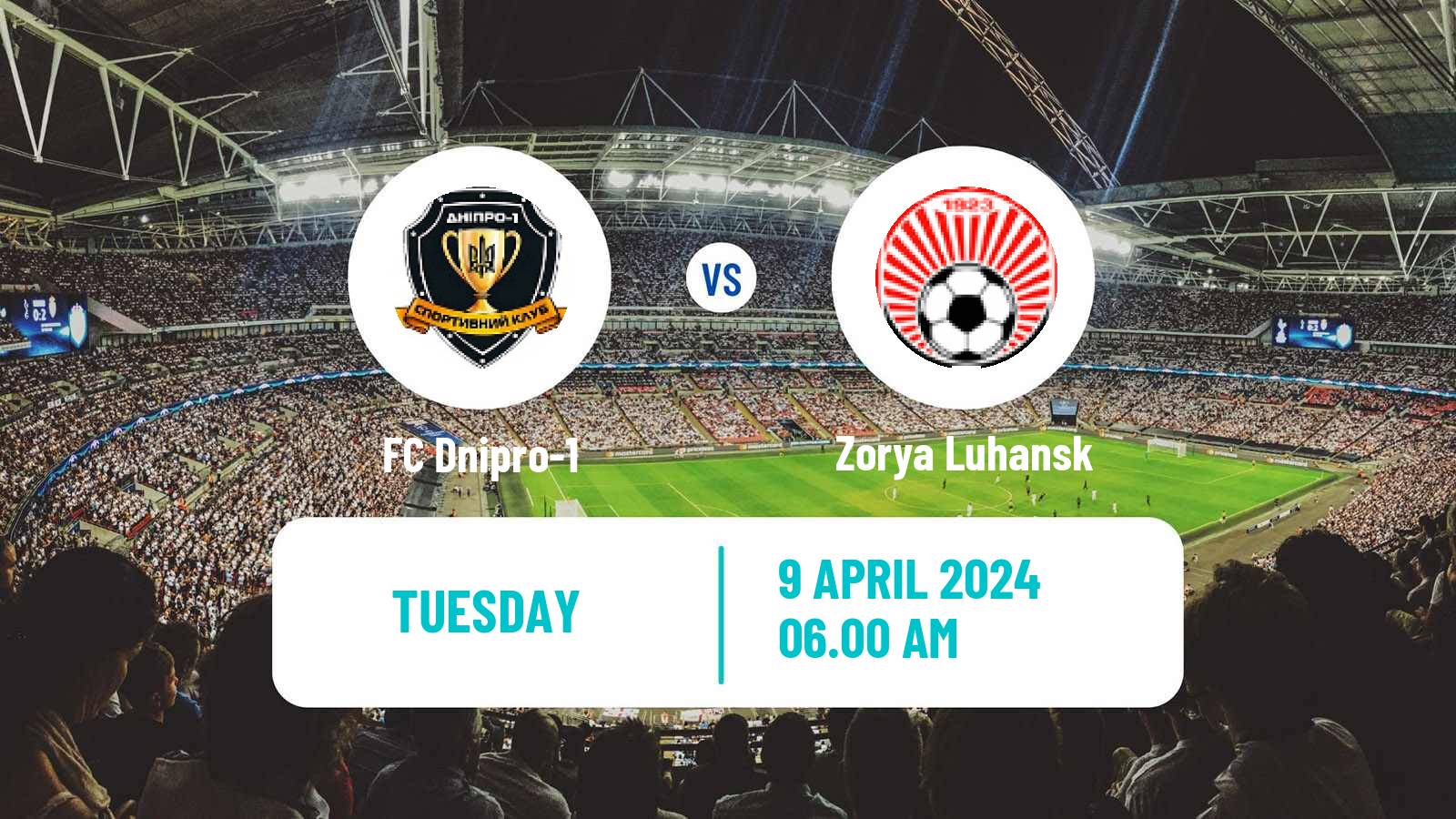 Soccer Ukrainian Premier League Dnipro-1 - Zorya Luhansk