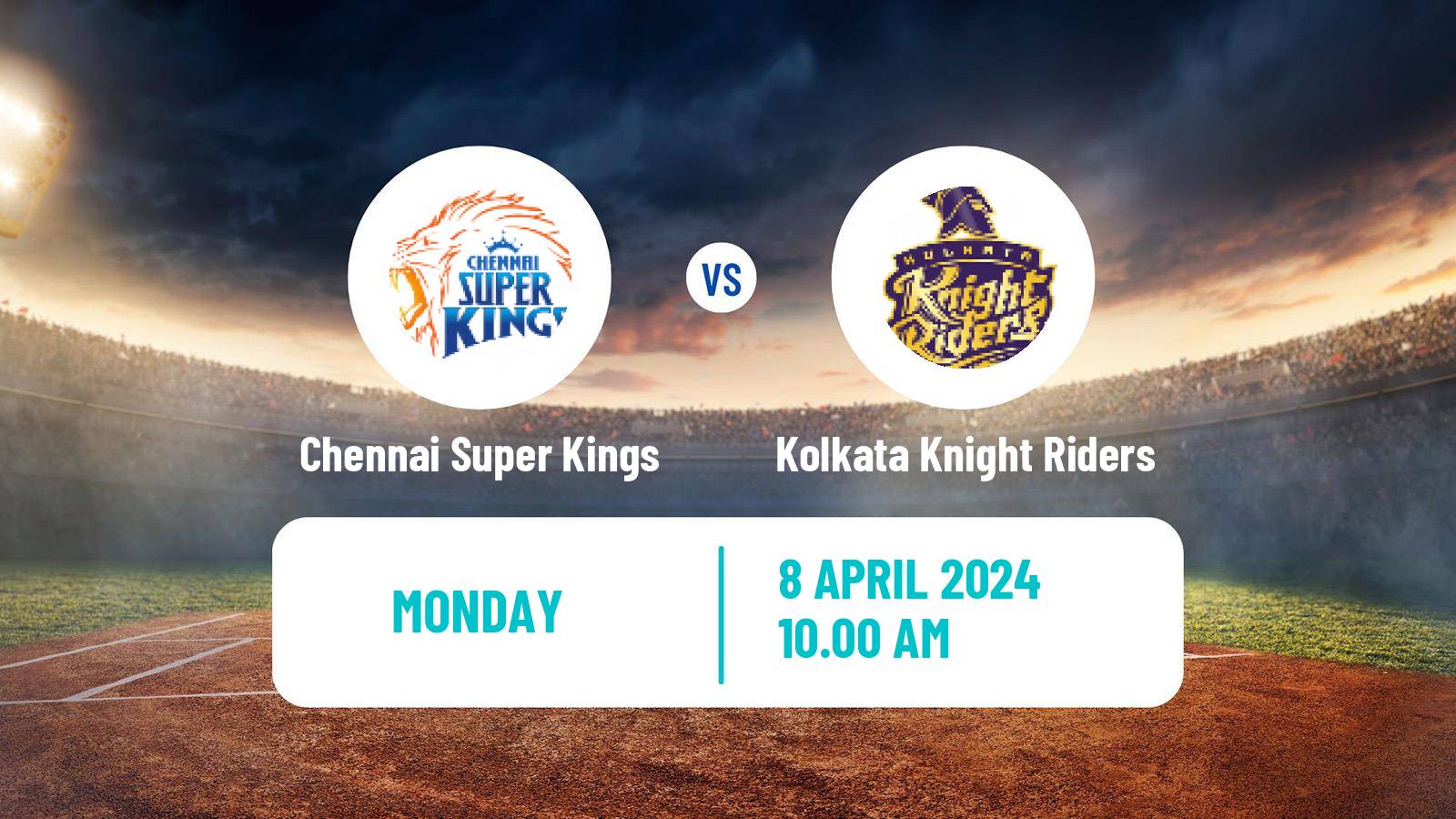 Cricket Indian Premier League Cricket Chennai Super Kings - Kolkata Knight Riders