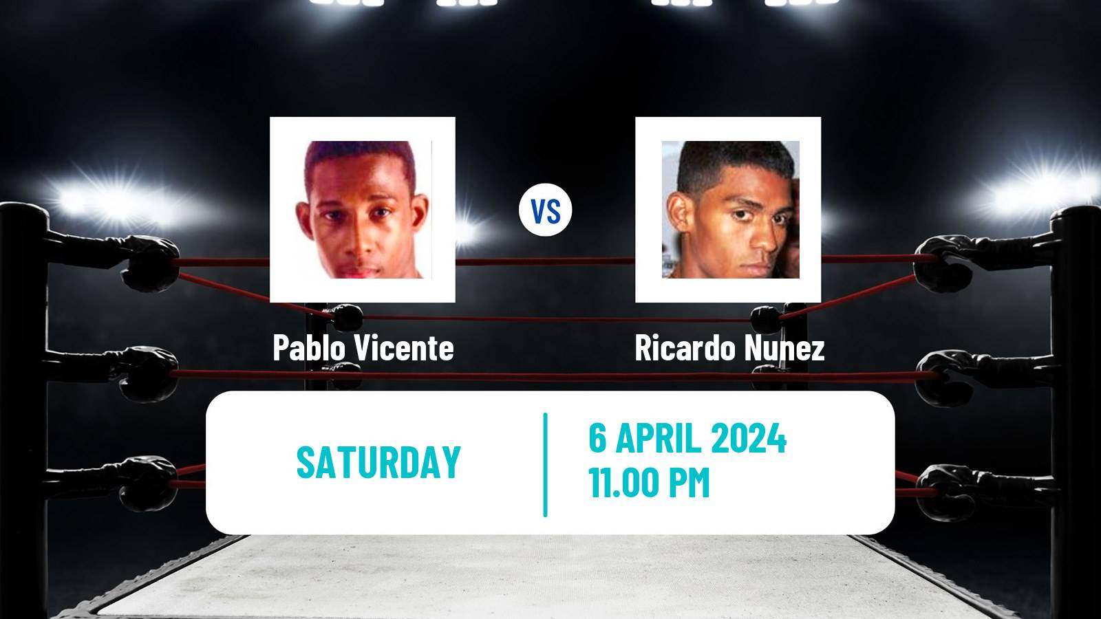 Boxing Lightweight WBC Latino Title Men Pablo Vicente - Ricardo Nunez