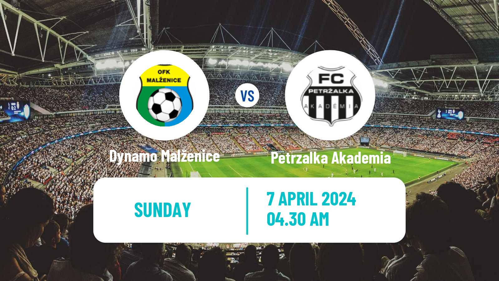 Soccer Slovak 2 Liga Dynamo Malženice - Petrzalka Akademia
