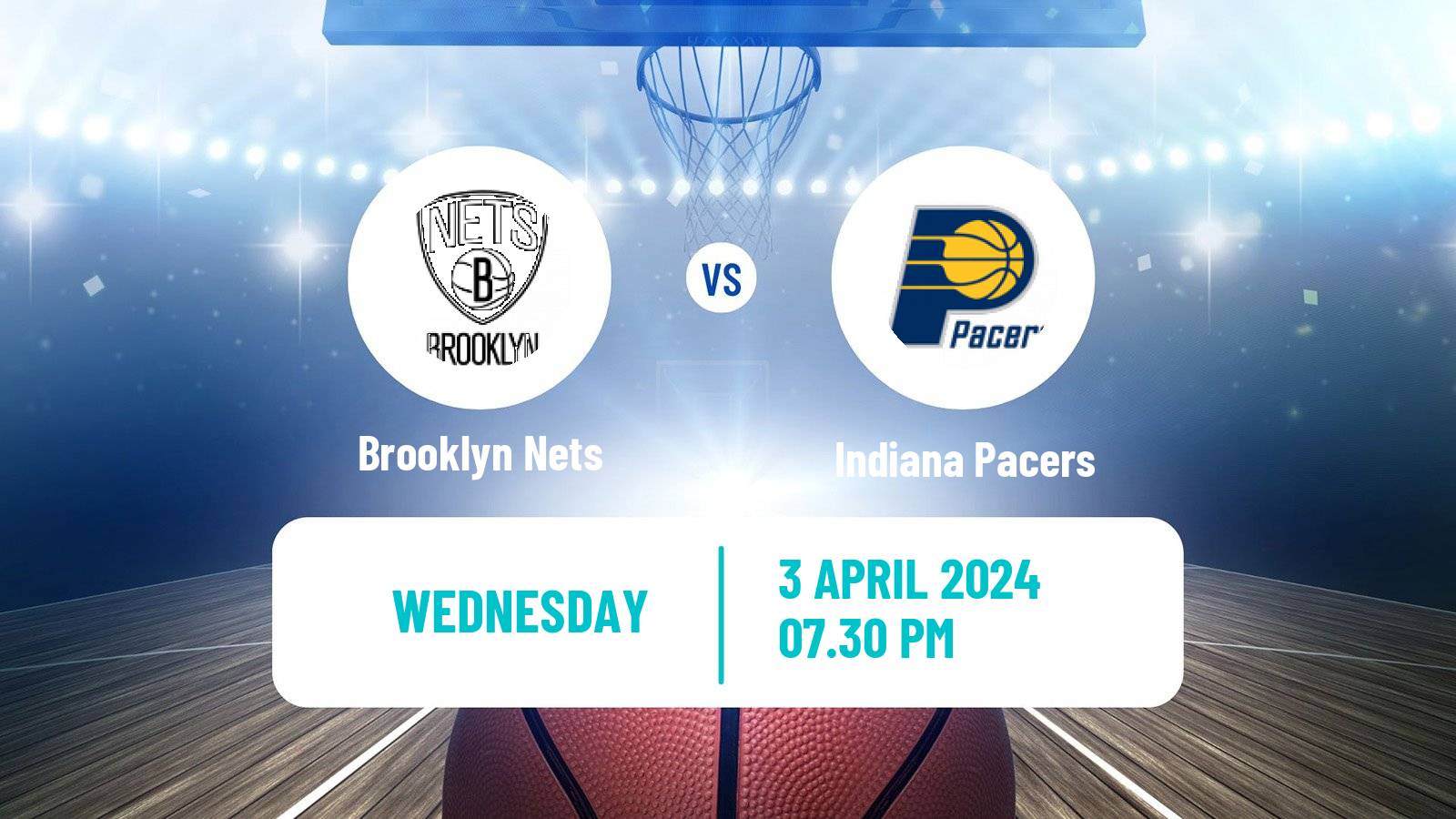 Basketball NBA Brooklyn Nets - Indiana Pacers