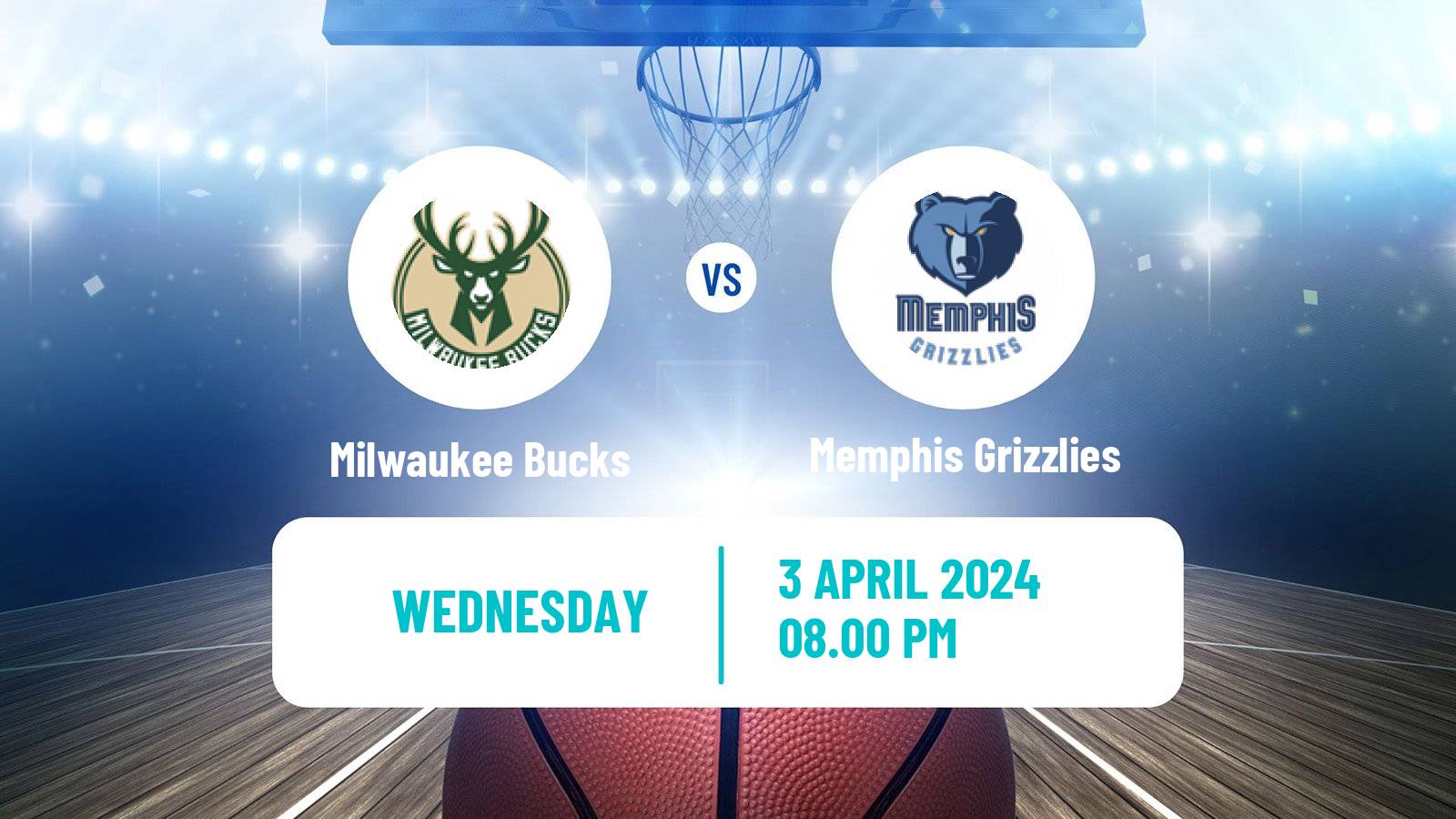 Basketball NBA Milwaukee Bucks - Memphis Grizzlies