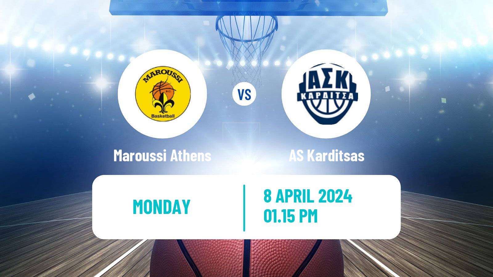 Basketball Greek Basket League A1 Maroussi Athens - Karditsas