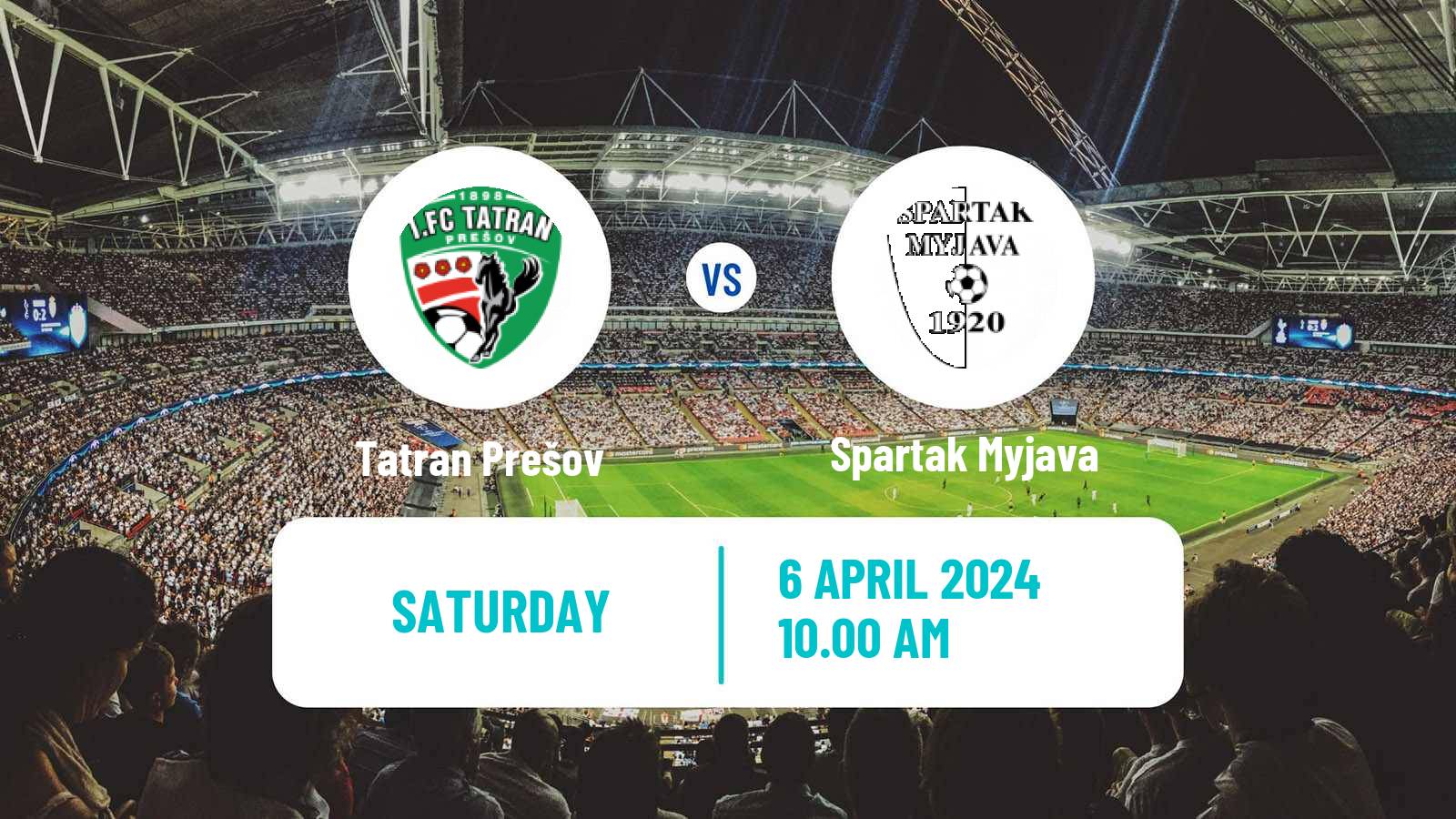 Soccer Slovak 2 Liga Tatran Prešov - Spartak Myjava