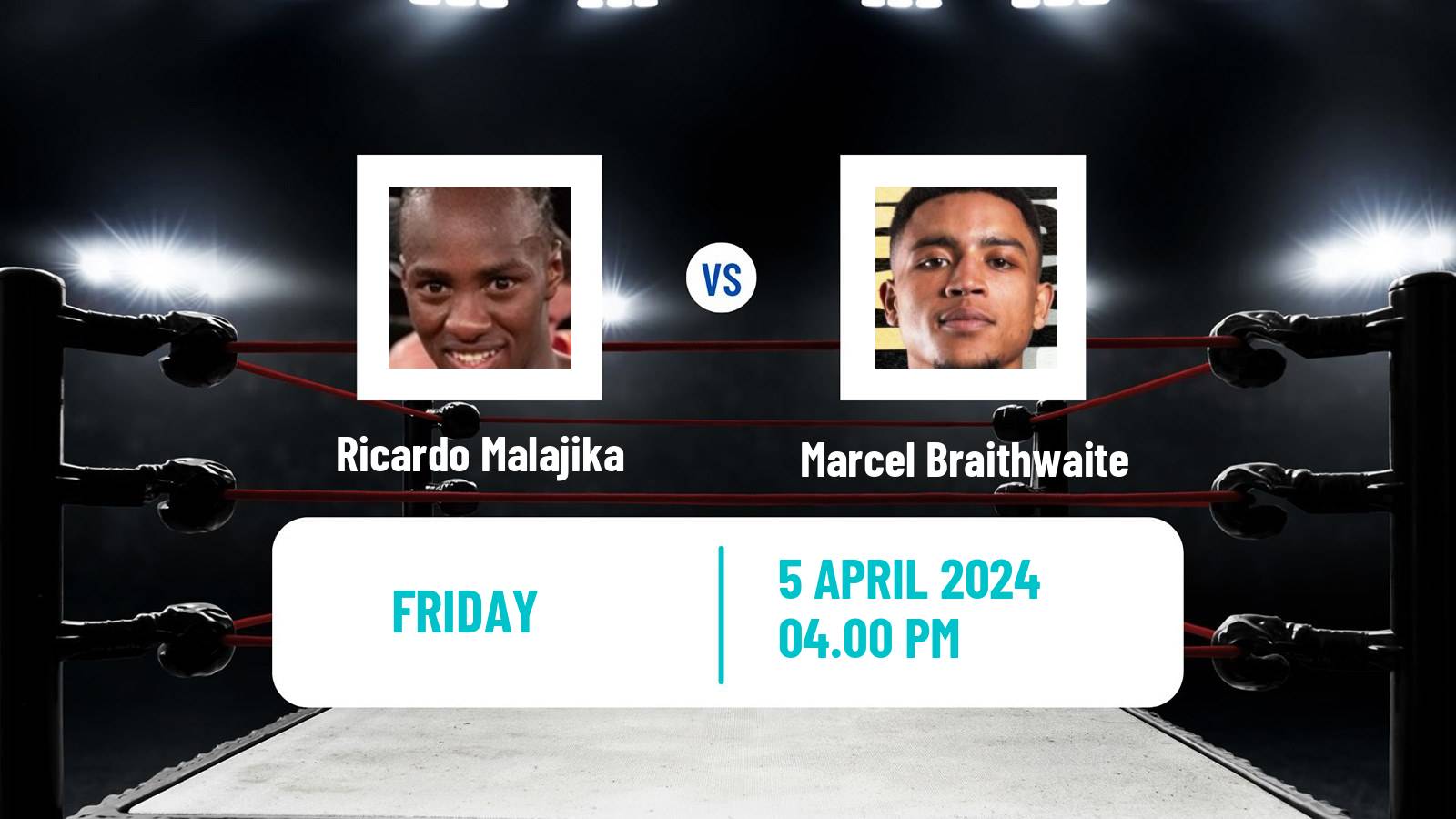 Boxing Super Flyweight IBO Title Men Ricardo Malajika - Marcel Braithwaite