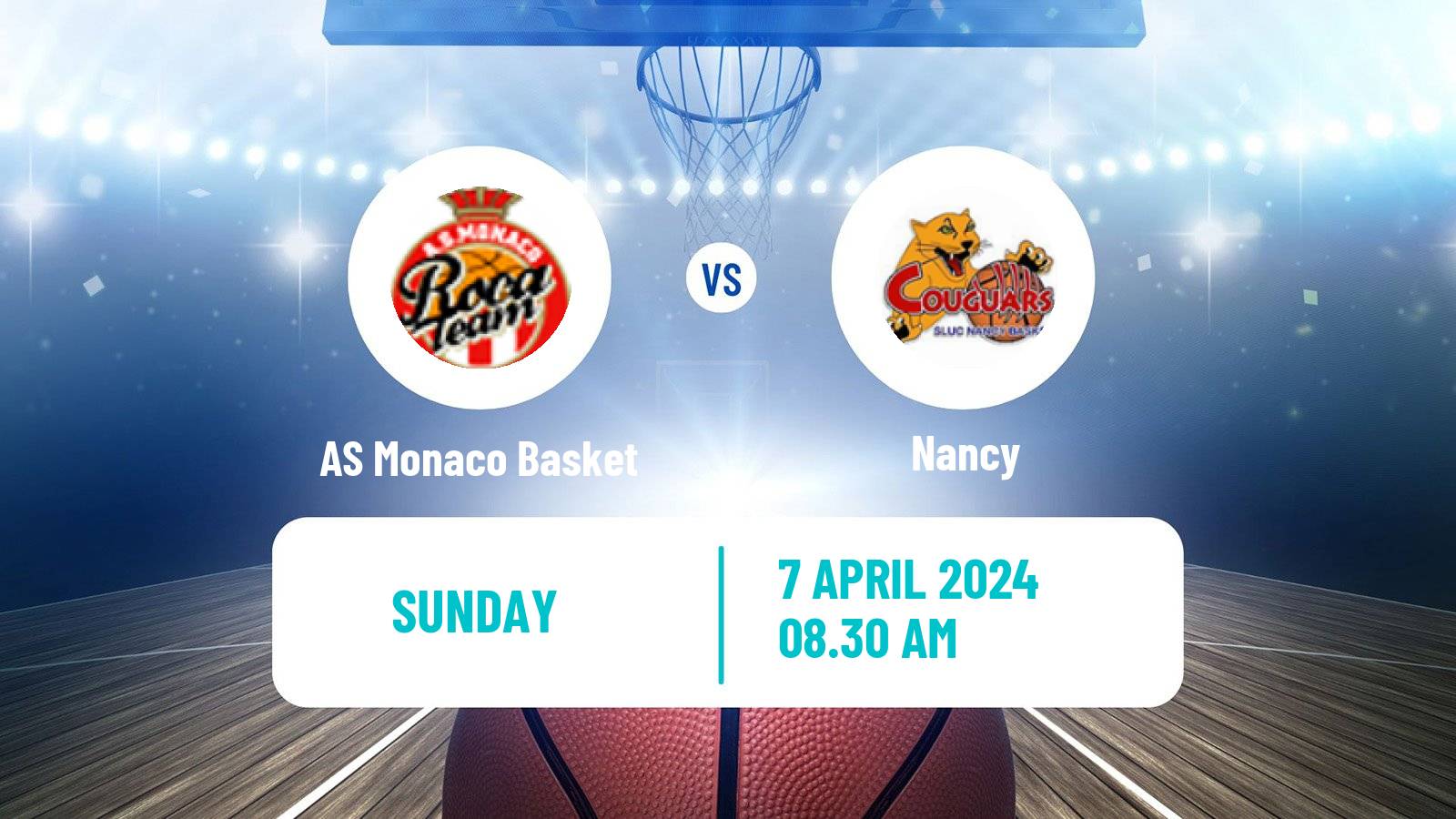 Basketball French LNB AS Monaco Basket - Nancy