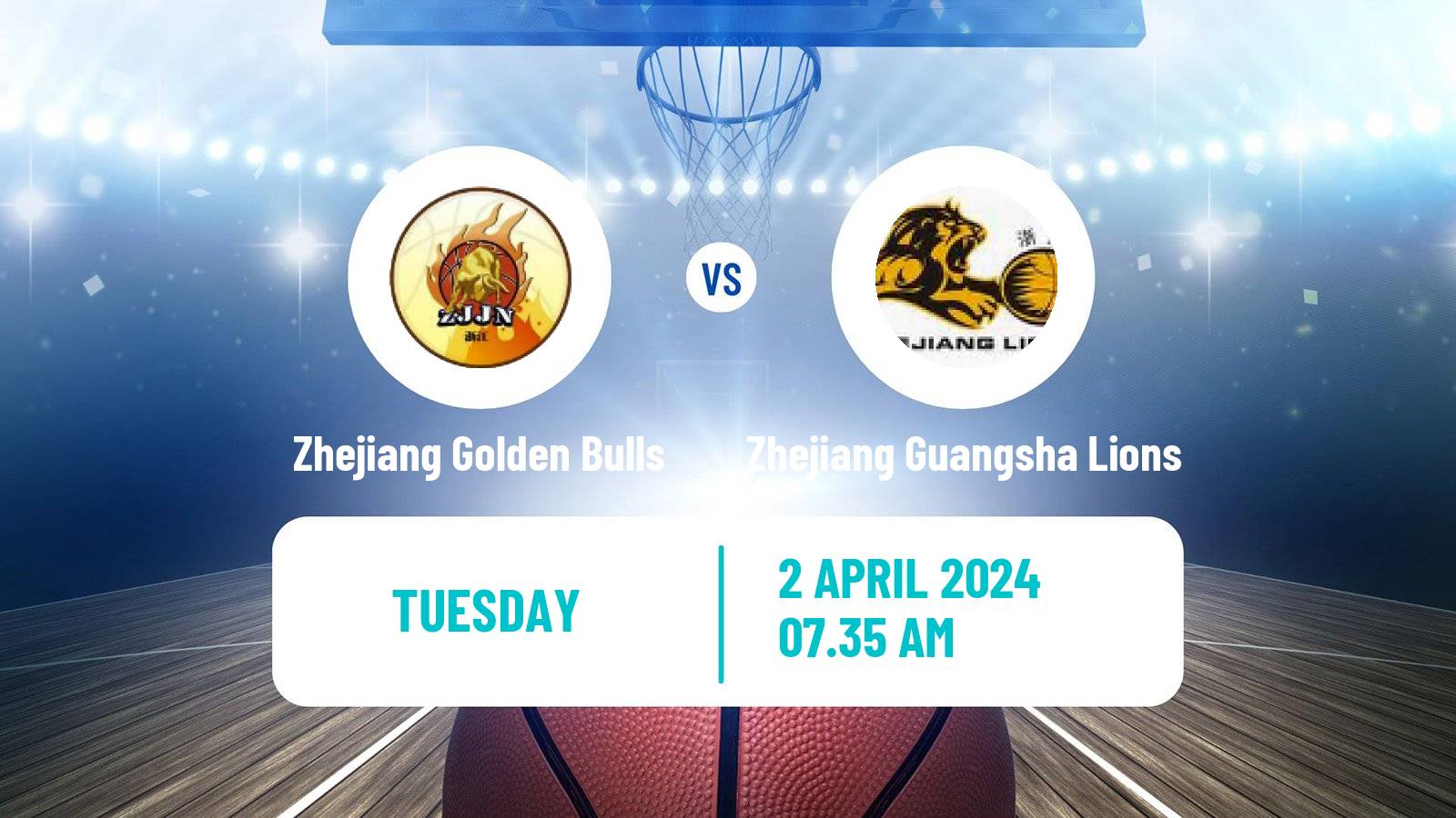 Basketball CBA Zhejiang Golden Bulls - Zhejiang Guangsha Lions