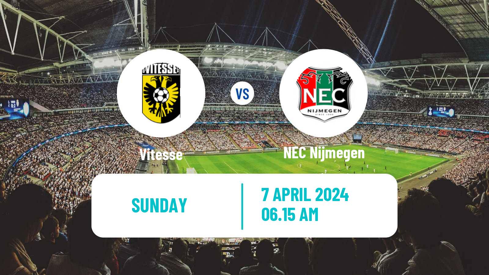 Soccer Dutch Eredivisie Vitesse - NEC Nijmegen