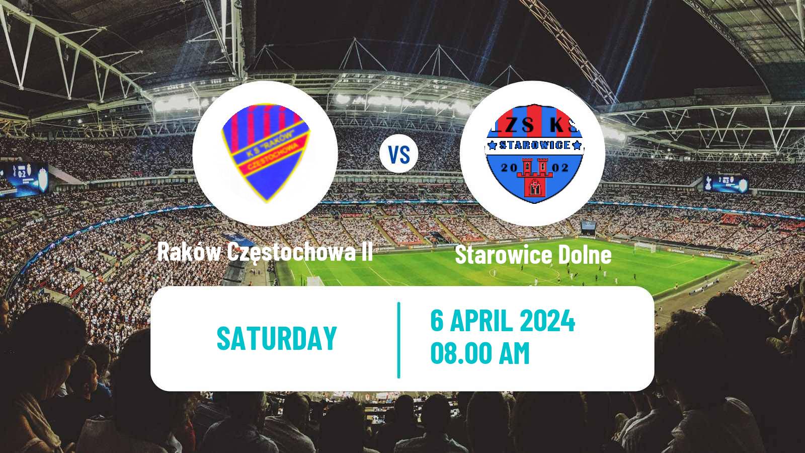 Soccer Polish Division 3 - Group III Raków Częstochowa II - Starowice Dolne