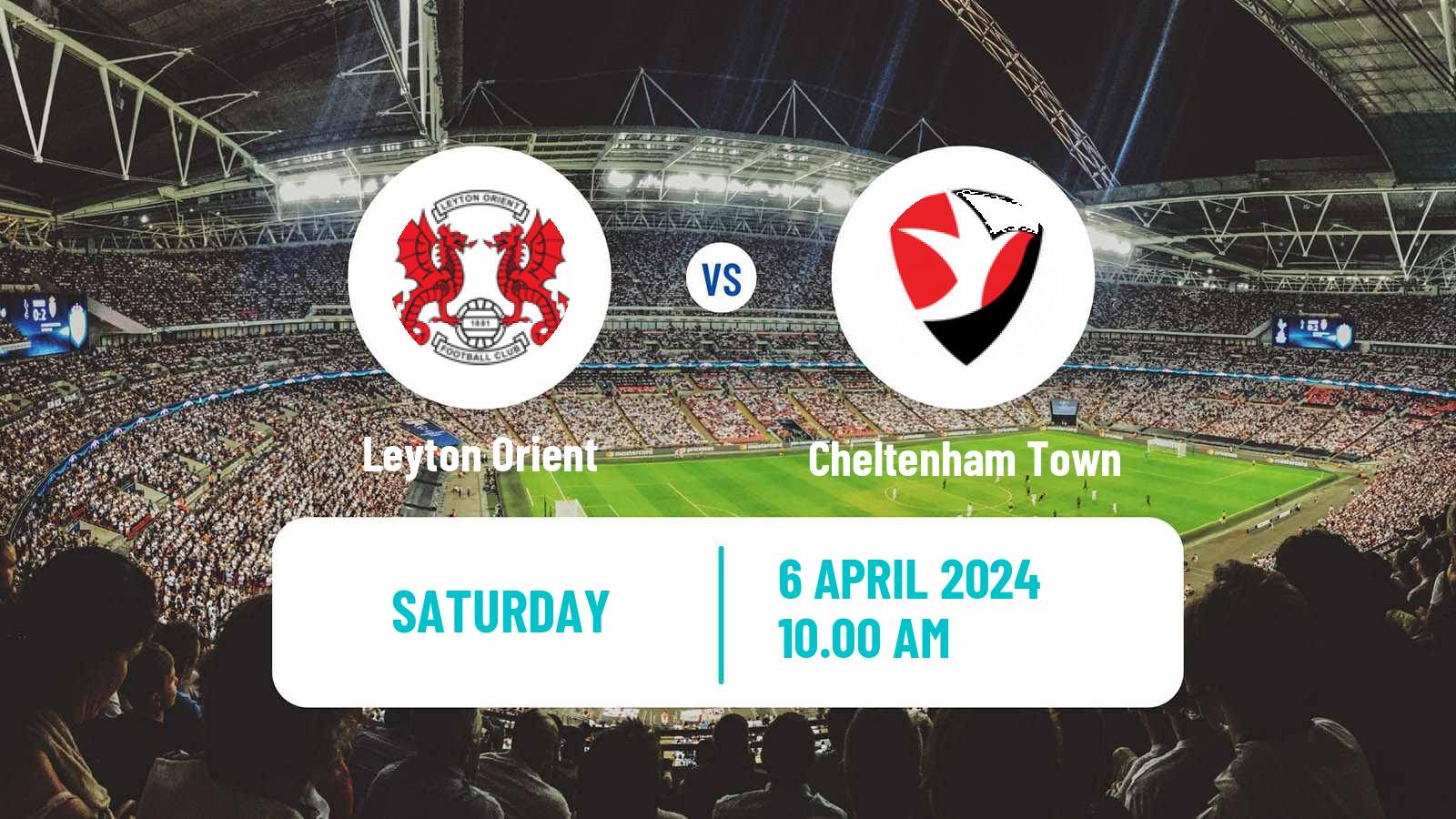 Soccer English League One Leyton Orient - Cheltenham Town