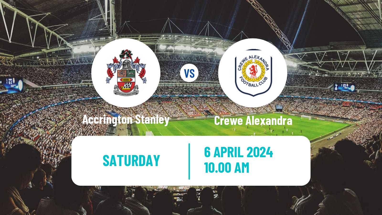 Soccer English League Two Accrington Stanley - Crewe Alexandra