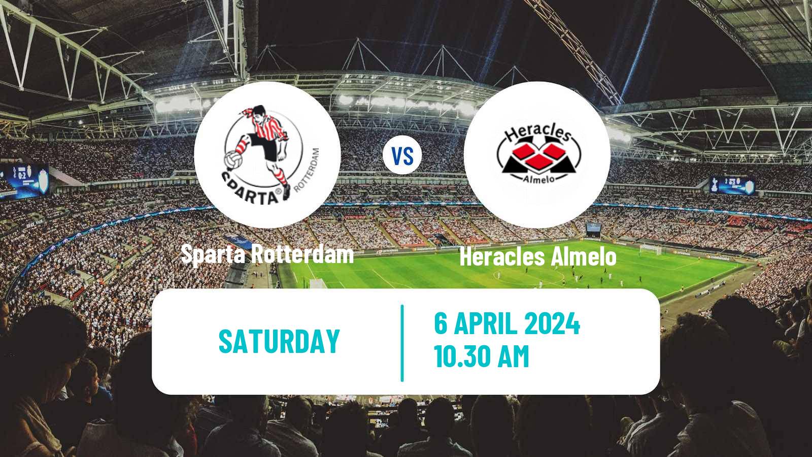 Soccer Dutch Eredivisie Sparta Rotterdam - Heracles Almelo